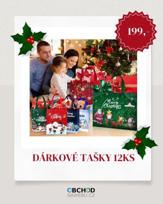 🎁✨ Vánoce jsou za rohem — a dárky potřebují stylové balení! ✨🎁 Objevte sadu 12× velkých vánočních dárkových tašek —...